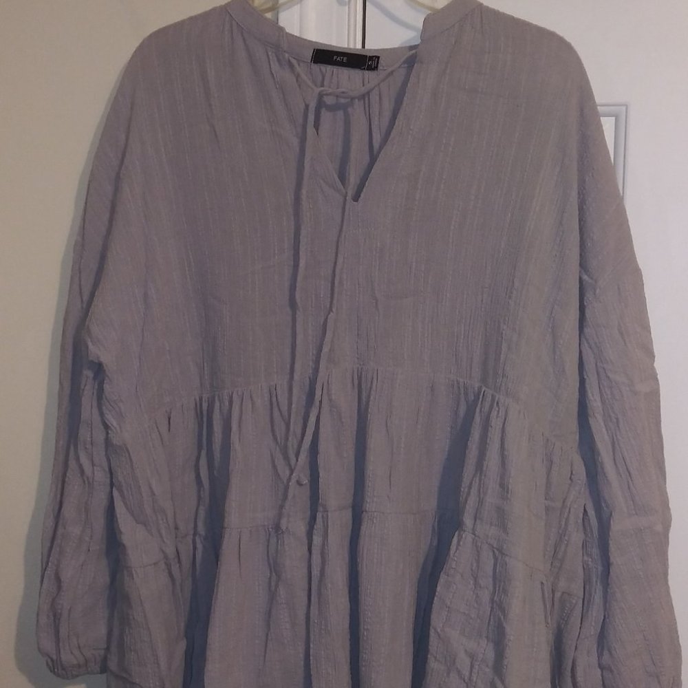 FATE 2 Tiered Lined Babydoll Shirt - Picture 5 of 7